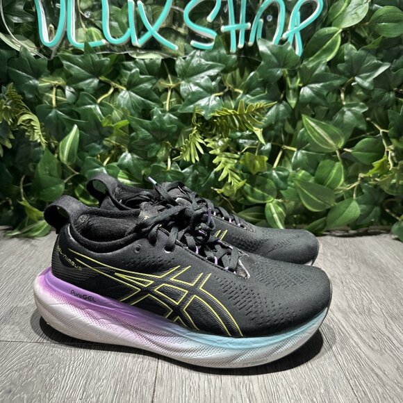 Asics Womens Gel Nimbus 25 1012B356 Black Running Shoes Sneakers Size 7.5 - Picture 1 of 10